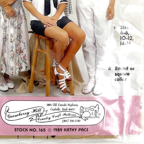 Vintage 80s 90s Nautical Top & Dress Pattern Gooseberry Hills #165 - Picture 5 of 7